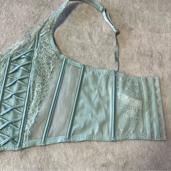 Victoria's Secret Dream Angels Sagebrush Green Corset Bustier - Picture 8 of 9